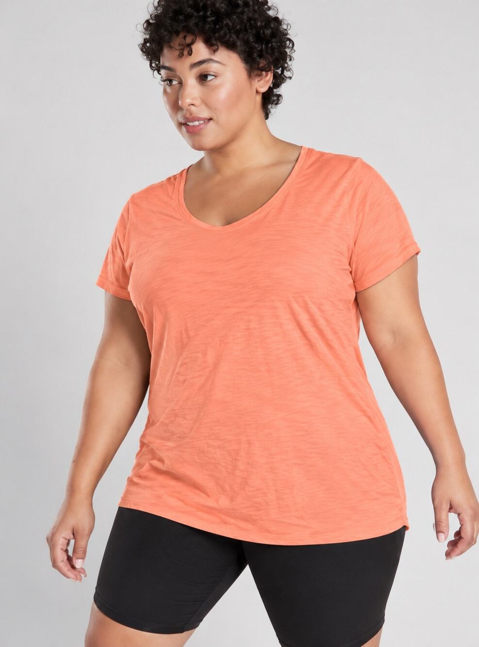 Athleta Women's XL Orange Essence Vital Tee UPF 50+